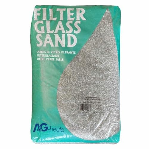 Centro Natura & Pet shop Sabbia di Vetro Filtrante per Pompa Filtro Piscina Granulometria 0,4-1,6mm Confezione 20kg