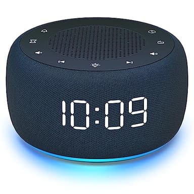 BUFFBEE Radiosveglia per la camera da letto - Suono di alta qualità per la radio, luce notturna a 7 colori, display a gamma completa con dimmer per il comodino (blu navy)