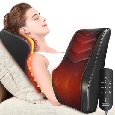 Boriwat collo massaggiatore con calore, Shiatsu massaggiatore 3D ginocchio schiena massaggiatore, cuscino massaggio per collo, dolore alla schiena della spalla, regali per le donne uomini Papa Mama