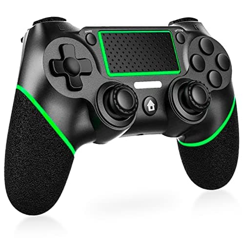 Holilo Controller wireless per PS-4, controller di gioco compatibile con P-S4/Pro/Slim Gamepad con Doppia Vibrazione/Sensore Giroscopico a 6 Assi/Risveglio/Touch Panel-Verde