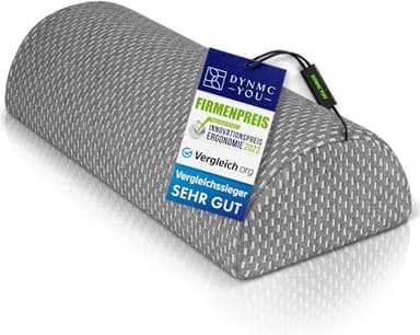 DYNMC you Confortevole Cuscino per Ginocchia Dormire, Cuscino per Gravidanza - Durezza Media, in Memory Foam, Rivestimento Morbido OEKO-TEX - Cuscino per Gambe Premium, Cuscino Lombare by, Grigio