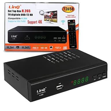 Decoder DVB-T2 HD, Oluote Decoder Digitale Terrestre 1080p Sintonizzazione Automatica, HDMI H.265 HEVC 10Bit Ricevitore, Riceve per Tutti i Canali TV Gratuiti