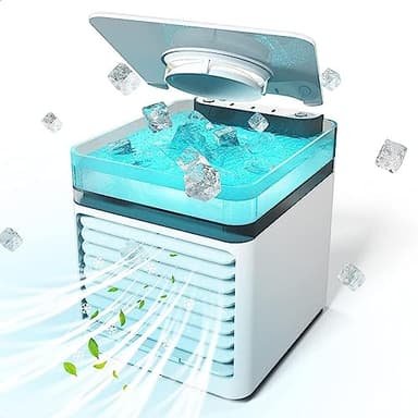 Alacritua Mini Climatizzatore per Auto, Portatile 4-in-1 Mini Condizionatori Portatili - Basso Consumo Energetico Raffrescatore Portatile - per Casa E Ufficio
