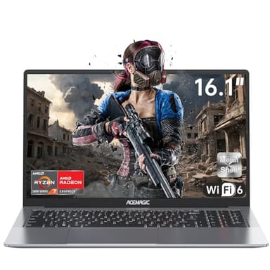 ACEMAGIC PC Gaming Portatile,AMD Ryzen 7 5700U Fino a 4,3 GHz,16GB DDR4 512GB SSD,Tastiera Retroilluminata Laptop,16,1" Full HD PC Portatile in Offerta,WiFi6,Guscio Metallico