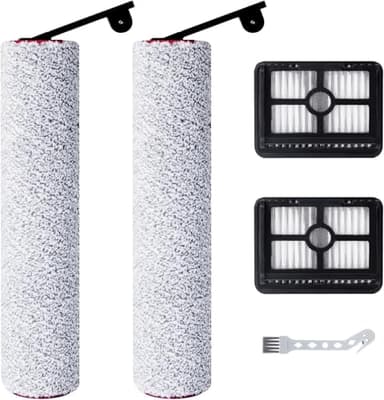 Fixbetter Rullo Spazzola di Ricambio e Filtri HEPA per Dreame H12 Pro Ultra / H13 Pro Aspirapolvere Lavapavimenti, 2 Spazzole a Rullo + 2 Filtri HEPA + 1 Spazzola per la Pulizia
