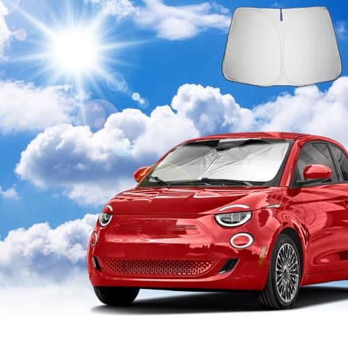 Coleya Parasole per Parabrezza Compatibile con Fiat 500 Abarth 595 2017-2024, Fiat 500 Accessori Copertura Parasole per Parabrezza Anteriore, Protezione Solare, Ripiegabile, Protezione UV