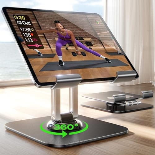 LISEN Supporto Tablet Porta iPad Tablet Stand da Tavolo, regalo Supporto Porta Poggia Telefono Scrivania per Monitor Portatile 15.6”/Samsung Galaxy/iPad Kindle Paperwhite 2024