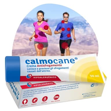 50 ml CALMOCANE Crema antisfregamento cosce - pomata anti sfregamento per lo sport - soprasella ciclismo - running - anti friction interno coscia donna -Rapido assorbimento - Senza residui