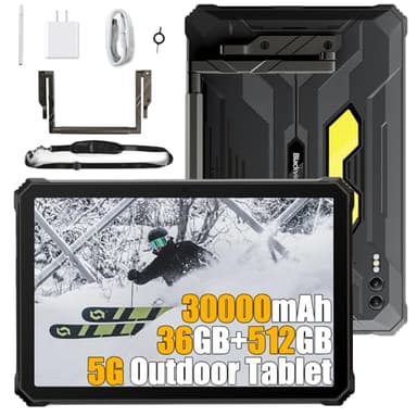 Blackview Active 10 Pro 5G Rugged Tablet Android 14, MTK 7300 36GB+512GB+2TB 11“FHD+, 30000mAh Tablet PC Robusto, 108MP+50MP, 2 Altoparlanti, IP68 Tablet Impermeabile 4G LTE,5G,OTG,GPS,NFC,FM, Nero
