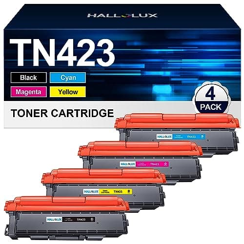 HALLOLUX TN423 TN-423 Toner Compatibile per Brother TN-423 Toner Multipack TN421 TN-421 per Brother MFC-L8690CDW HL-L8260CDW DCP-L8410CDW HL-L8360CDW (Nero Ciano Magenta Giallo, 4-Pack)