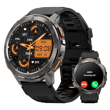 KOSPET TANK T3 Smartwatch, 1.43”Schermo HD AMOLED, Orologio Smartwatch Uomo Militare, IP69K Impermeabile, 170+ Modalità Sport, Compatibilità Android/iOS