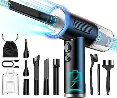 3 in 1 Aspirapolvere Per Computer, 120000 Giri/Min Elettrico Rimuovi Polvere Aria Compressa Senza Fili, 3 Velocità Soffiatore Portatile, 12 Kpa Aspirapolvere Per PC, Tastiera, Ufficio, Auto, Puliz