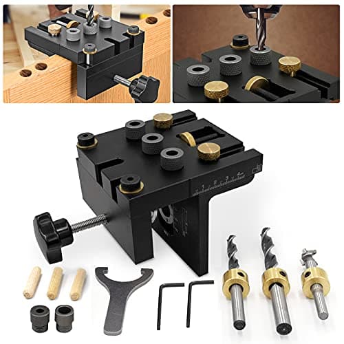 GJCrafts Kit Guida di Posizionamento 6/8/10/15 mm 3 in 1 per maschere per fori tascabili lavorazione del legno