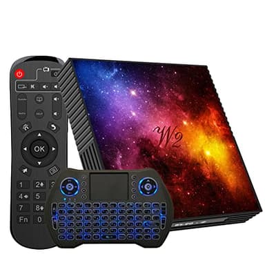 Android TV Box 4 GB RAM 128 GB Rom Smart Android Box Built - in 2.4 G/5 G WiFi Bluetooth 4.2, lettore multimediale Supporta video 4K 3D UHD con mini tastiera senza fili