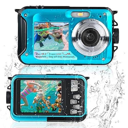 Macchina Fotografica Subcquea, Comius Sharp Fotocamera Subacquea Digitale 10FT 30MP Photo FHD Video 16X Digital Zoom con Scheda di Memoria da 32G per Selfie Subacquei, Nuoto, Immersione