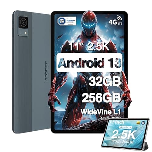 DOOGEE T30 Ultra Tablet 11 Pollici, 32GB RAM+256GB ROM/TF 2TB, Tablet Android 13, Tablet in Offerta G99, Tablet Gaming, Dual SIM 4G LTE Tablet PC | GMS | 8580mAh | GPS | Widevine L1 | TÜV SÜD | OTG