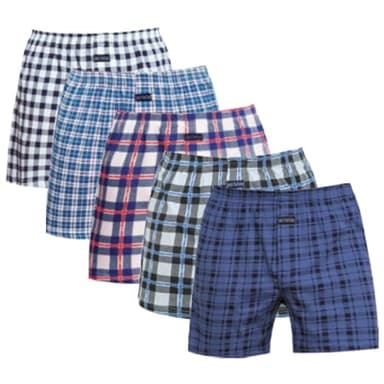 Merking Boxer Uomo Cotone Biologico 100% Fantasia Tessuto Mutande a Pantaloncino Intimo Comodi Leggeri e Traspiranti Confezione da 3/4/5 SJDK2205M-5Pack01-S