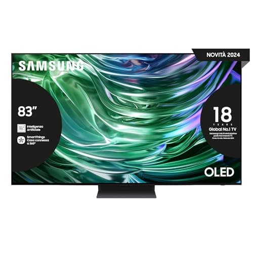 Samsung OLED TV 83" QE83S90DAEXZT, OLED HDR+, Upscaling AI 4K, Processore NQ4 AI GEN2, Motion Xcelerator 144Hz, Design LaserSLim, DVBT-2, Q-Symphony & Dolby Atmos, Black 2024
