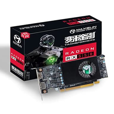 Scheda Video MAXSUN AMD Radeon RX 550 Basso Profilo 4GB GDDR5 sff Computer PC Gaming Video Scheda grafica GPU 128-Bit DirectX 12 PCI Express X16 3.0, HDMI, DisplayPort