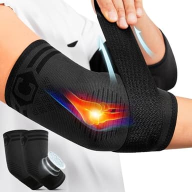 CAMBIVO Tutore Epicondilite Gomito Regolabile 2 Pezzi, Gomitiera per Epicondilite con Cinturino e Imbottitura in Gel, Gomitiere Palestra Unisex per Slogati, Fitness, Pallavolo, Tennis, Golf