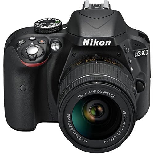 Nikon D3300 Kit Fotocamera Reflex Digitale con Nikkor 18/55 VR, 24.2 Megapixel, LCD 3 Pollici, Nero [Versione EU]