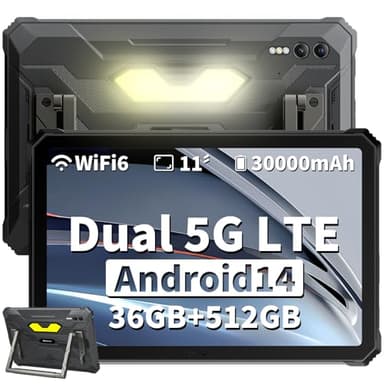 Blackview Active 10 Pro Robusto Tablet 30000mAh Batteria 36GB RAM+512GB ROM 11 pollici FHD+ Rugged 108MP+50MP Fotocamera Dimensity 7300 Android 14 5G LTE/WiFi6/GPS/Outdoor Tab