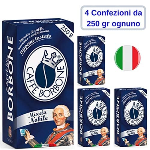 Caffe' Borbone Macinato Miscela Nobile 4 Confezioni da 250 Grammi