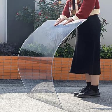 Lastre di Copertura in Policarbonato,Fogli in Acrilico Trasparente Resistente Alle Intemperie,Rivestimento di Tetti,Pensilina Tettoia per Esterno Serra Pannelli di Ricambio (0.6x1m)