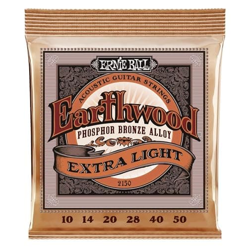 Ernie Ball Earthwood Extra Light Phosphor Bronze, Corde per chitarra acustica, diametro 10-50