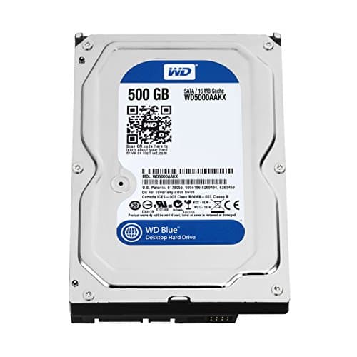 WD Blue - Hard Disk da 500 GB, 7200 rpm, SATA 6 Gb/s, 16 MB, cache da 3,5 pollici, WD5000AAKX (Ricondizionato)