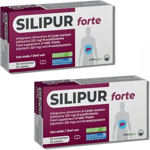 Agips Silipur Forte Fegato Disintossicante Forte Depurativo Con Cardo Mariano N-Acetilcisteina 30 compresse (2 Scatole)