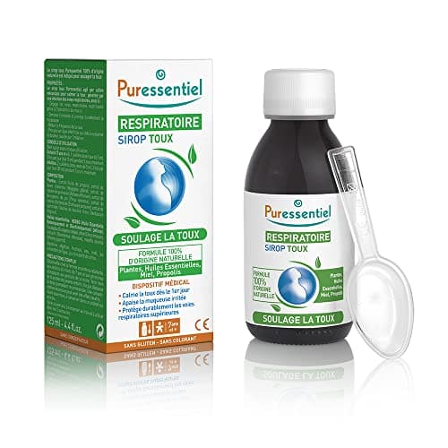 Puressentiel - Respirazione - Sciroppo Tosse Dispositivo Medico - Calma la tosse - Protegge le vie respiratorie superiori - Leggero effetto fresco - 100% di origine naturale - 125 ml