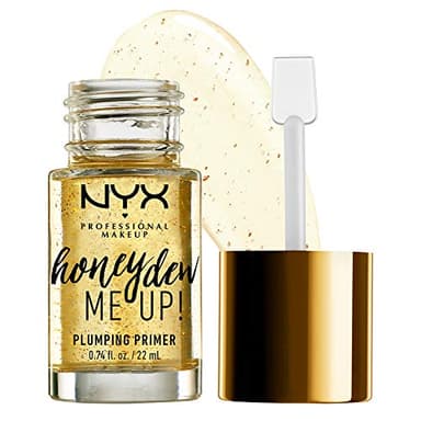 NYX Professional Makeup Primer Honey Dew Me Up, Base per makeup, Primer rimpolpante all'estratto di melone verde e con pagliuzze dorate, Finish radioso, Formula vegana, 20 ml