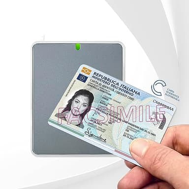 Internavigare uTrust 3700F - USB-C - Lettore RFID e NFC per Carta d'identità Elettronica CIE 3.0 per accedere a ANPR, INPS, INAIL, Agenzia Entrate e siti della P.A.