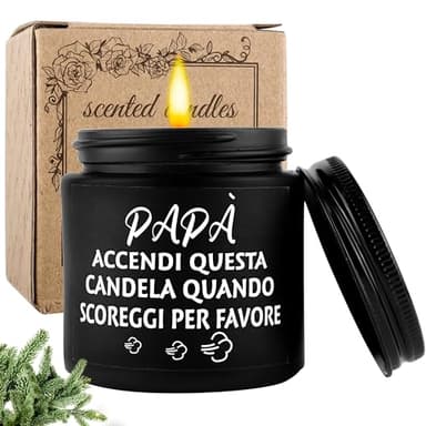 Merclix Papà Legno di Cedro Candele In Vasetto Regalo Papà Divertente Regali per Papà Compleanno Regalo per Papà da Figlia Idee Regalo Papà Regalo Papa Compleanno Festa Del Papà Idee Regalo