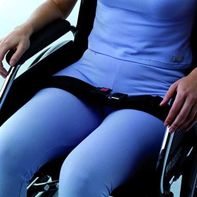 Obbocare - Cintura pelvica in neoprene di fissaggio per sedia a rotelle, cintura con chiusura tipo aereo con regolazione frontale ad alta resistenza, taglia 0