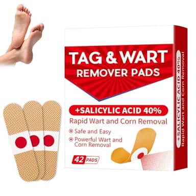 Verruche Rimozione,42 pcs Wart Remover Anti Verruche, Cerotti Occhio di Pernice,Calli Piedi Rimozione,Rapid Sicuro e Facile Rimozione di Verruche e Calli,Efficace Sollievo Dal Dolore