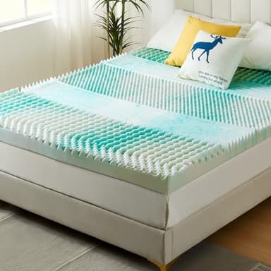 NOFFA Topper Singolo 90 x 190 cm Coprimaterasso in Memory Foam Con Gel Rinfrescante 7.5 cm Mattress Topper 7 Zones Schiuma Gel Rinfrescante