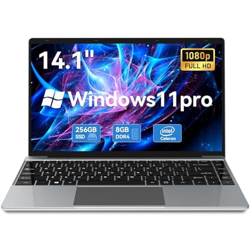 Gezoon PC Computer Portatile, 14.1 Pollici Win 11 Pro 8GB LPDDR4 256G SSD Laptop, Celeron N4020C Fino a 2,8GHz Notebook, FHD 1920x1080, 2.4G/5G WiFi, BT4.2, 4K Video, Type-C, 7.6V/5000mAH