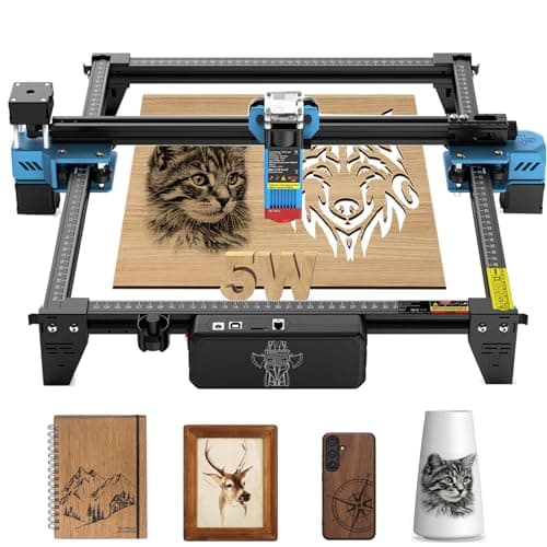 Twotree TTS-55 Pro 20W macchina per l'incisione laser per la realizzazione di puzzle 3D in legno 5,5 W macchina per il taglio laser potenza laser, messa a fuoco fissa macchina