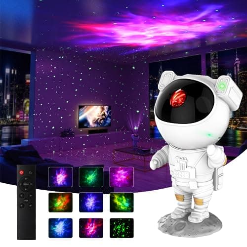 AONESY Proiettore Stelle Soffitto Astronauta, Astronauta Proiettore con Nebulosa, Timer e Telecomando, Proiettore per camera da letto e soffitto, Migliori regali per bambini e adulti.