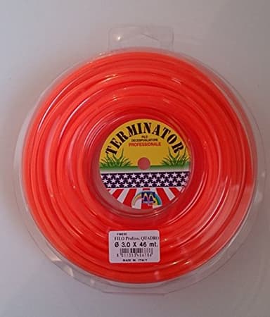 Maniver Filo per decespugliatore professionale quadro, diametro 3 x 46 m
