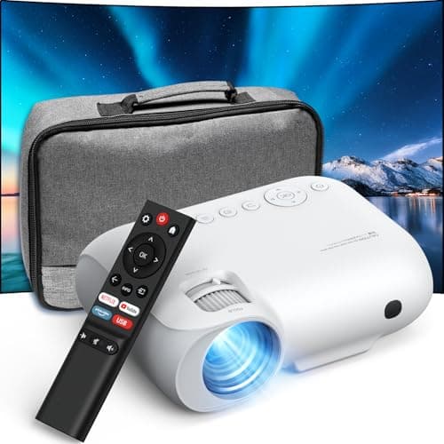 Proiettore 4K【App Integrate/Netflix Ufficiale】 YOTON Y9, WiFi 5G Dual Bluetooth, Videoproiettore 20000 Lumen con 50% Zoom, 2025 Aggiornato con Borsa, Smart Home Outdoor Dolby/Android/iOS