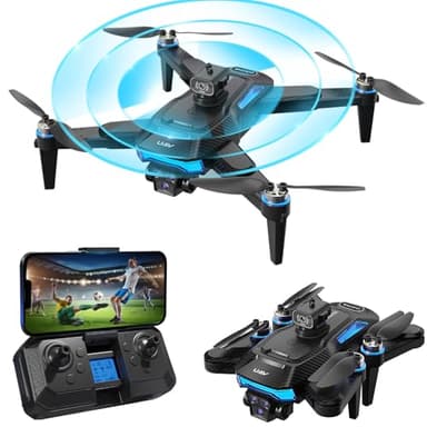 OBEST J18 Drone con Macchina Fotografica per Adulti, RC Motore Senza Spazzole, Fornito con segnale WIFI, Flusso ottico,Indietro Automatico, Follow Me,Volo Circolare, con Punti di Segnale