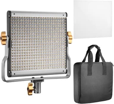 Neewer LED Video Light Bi-colore Regolabile con Staffa U Kit per Studio, Ripresa Video YouTube, 480 LED Lampadine, 3200-5600K, CRI 96+ (Spina EU)