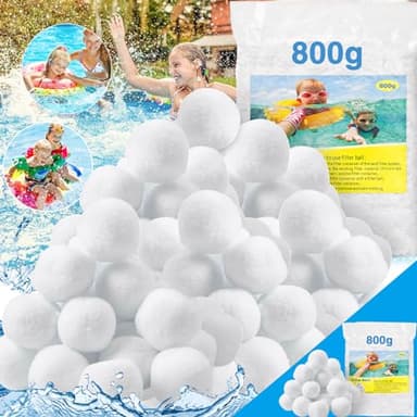 Frasheng 800g Filtro Balls,Palline Filtranti per Piscina,Sfera Filtrante per Piscina,Filtro a Sfere di filtrazione,Essere riutilizzato, per Filtro Piscina,Adatto a Vari Filtro a Sabbia