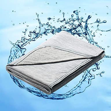 Marchpower Coperta Estiva Fresca 130 * 170cm, Arc-Chill 3.0 Coperta Letto in Fibra di Raffreddamento Giapponese Q-Max>0,5 Traspirante Morbido, Anti Statico, 2 Lati Allevia Sudore e Migliora Sonno-Gris