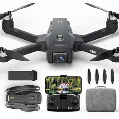 Drone GPS con Dual Telecamera 4K, Camera Regolabile Elettricamente a 90°, Quadrocopter RC Pieghevole con Nodalità Di Flusso Ottico, Drone GPS con Motore Brushless, Follow Me, per Adulti Principianti