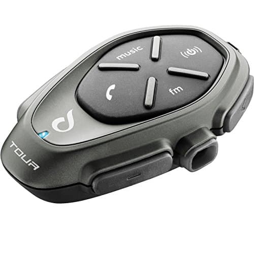 INTERPHONE TOUR - Singolo - Interfono Moto Bluetooth, Fino a 4 Motociclisti, Distanza 1.5 Km, Autonomia 25 Ore, Fast Charge, Mp3, GPS, Impermeabile, Universale.