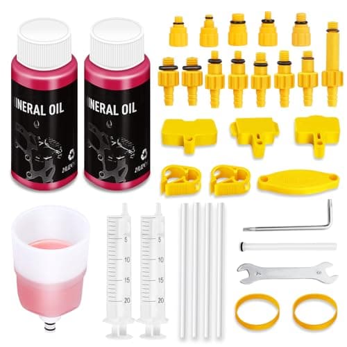 sealantkit Kit Spurgo Freni per SHIMANO, TEKTRO,MAGURA Freni a Disco Idraulici.Incluso 120 ML di Liquido Minerale per Freni, Imbuto Trasparente.